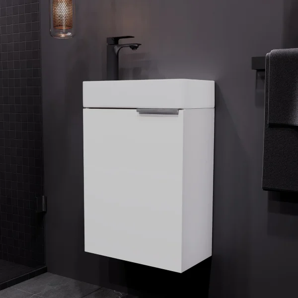Mueble bajo para lavabo de 40 cm, blanco