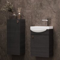 Waschtischunterschrank 40 cm mit Midischrank 32 cm Anthrazit