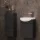 Waschtischunterschrank 40 cm mit Midischrank 32 cm Anthrazit