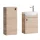 Meuble sous-vasque de 40 cm avec meuble intermédiaire de 32 cm, chêne Sonoma