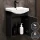 Waschtischunterschrank 45 cm (Anthrazit) mit Armatur in Schwarz