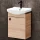 Sink base cabinet 45 cm (Sonoma oak) with black faucet