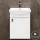 Sink base cabinet 45 cm (white) with chrome faucet