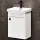 Sink base cabinet 45 cm (white) with black faucet