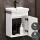 Sink base cabinet 45 cm (white) with black faucet