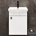 Sink base cabinet 45 cm (white) with black faucet