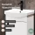 Sink base cabinet 45 cm (white) with black faucet
