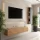 160 cm TV Cabinet Set with Sideboard in Gold Oak