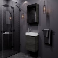 Badmöbel-Set 40cm mit Spiegelschrank (Anthrazit)