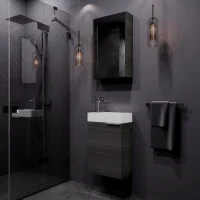 Conjunto de muebles de baño de 40 cm con armario...