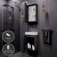 Badmöbel-Set 40cm mit Spiegelschrank (Anthrazit)