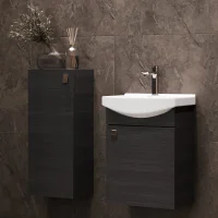 Mueble bajo para lavabo de 45 cm con mueble auxiliar de...