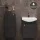 Waschtischunterschrank 45 cm mit Midischrank 32 cm (Anthrazit)
