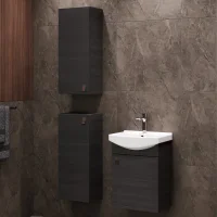 Mueble bajo para lavabo de 45 cm con 2 armarios medianos...