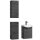 Waschtischunterschrank 45 cm mit 2x Midischrank 32 cm (Anthrazit)