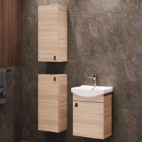 Meuble sous-lavabo de 45 cm avec 2 meubles moyens de 32...
