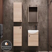 Waschtischunterschrank 40 cm mit Spiegelschrank und 2x...