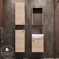 Meuble sous-vasque de 40 cm avec armoire de toilette et 2...