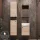 Meuble sous-vasque de 40 cm avec armoire de toilette et 2 armoires « midi » de 32 cm, en chêne Sonoma