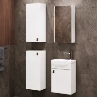 Meuble sous-lavabo de 40 cm avec armoire de toilette et 2...