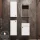 Waschtischunterschrank 40 cm mit Spiegelschrank und 2x Midischrank 32 cm weiß