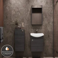 Mueble de lavabo de 45 cm con armario con espejo y...