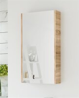 Waschtischunterschrank 45 cm mit Spiegelschrank und Midischrank 32 cm (Sonoma Eiche)