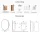Bathroom Furniture Set: 40 cm Vanity with Lighted Mirror and 2 Mid-Sized Cabinets, Gold Oak