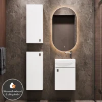 Set da bagno con lavabo da 40 cm, specchio da bagno...