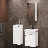 Meuble sous-vasque de 45 cm avec armoire de toilette et...