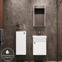 Meuble sous-vasque de 45 cm avec armoire de toilette et...