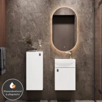 Set da bagno con lavabo da 40 cm, specchio da bagno...