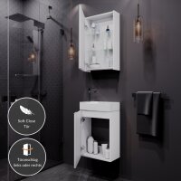 Badmöbel-Set 40cm mit Spiegelschrank (Weiß)