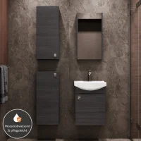 Mueble bajo para lavabo de 45 cm con armario con espejo y...