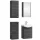 Meuble sous-lavabo de 45 cm avec armoire de toilette et 2 armoires « midi » de 32 cm (anthracite)