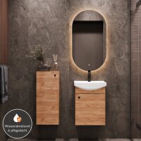 Badmöbel Set Waschtisch 45 cm mit Badspiegel mit...