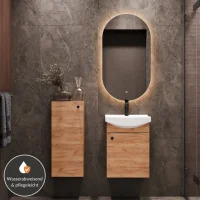 Set da bagno con lavabo da 45 cm, specchio da bagno...