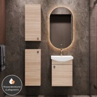 Badmöbel Set Waschtisch 45 cm mit Badspiegel mit...