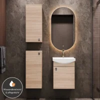 Set da bagno con lavabo da 45 cm, specchio da bagno...