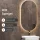 Set da bagno con lavabo da 45 cm, specchio da bagno illuminato e 1 mobiletto medio, bianco