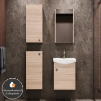 Meuble sous-lavabo de 45 cm avec armoire de toilette et 2...