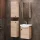 Meuble sous-lavabo de 45 cm avec armoire de toilette et 2 armoires « midi » de 32 cm (chêne Sonoma)