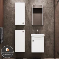 Meuble sous-vasque de 45 cm avec armoire de toilette et 2...