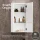 Meuble sous-vasque de 45 cm avec armoire de toilette et 2 armoires midi de 32 cm (blanc)
