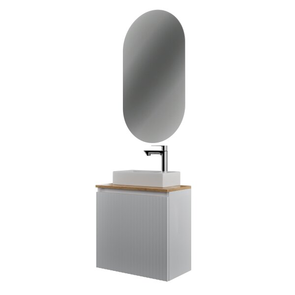 Badmöbel Set Waschtisch 55 cm mit Badspiegel