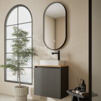 Badmöbel Set Waschtisch 55 cm anthrazit matt,...