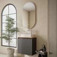 Badmöbel Set Waschtisch 55 cm in Matt Anthrazit mit...