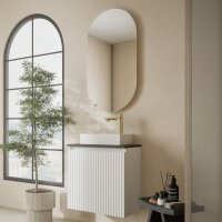 Badmöbel Set Waschtisch 55 cm in Matt Weiß mit...