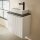 Washbasin unit 55 cm with basin – in matte white or anthracite + two countertops