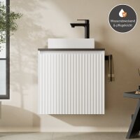 Waschtisch 55 cm in weiß mit Waschbecken & 2...